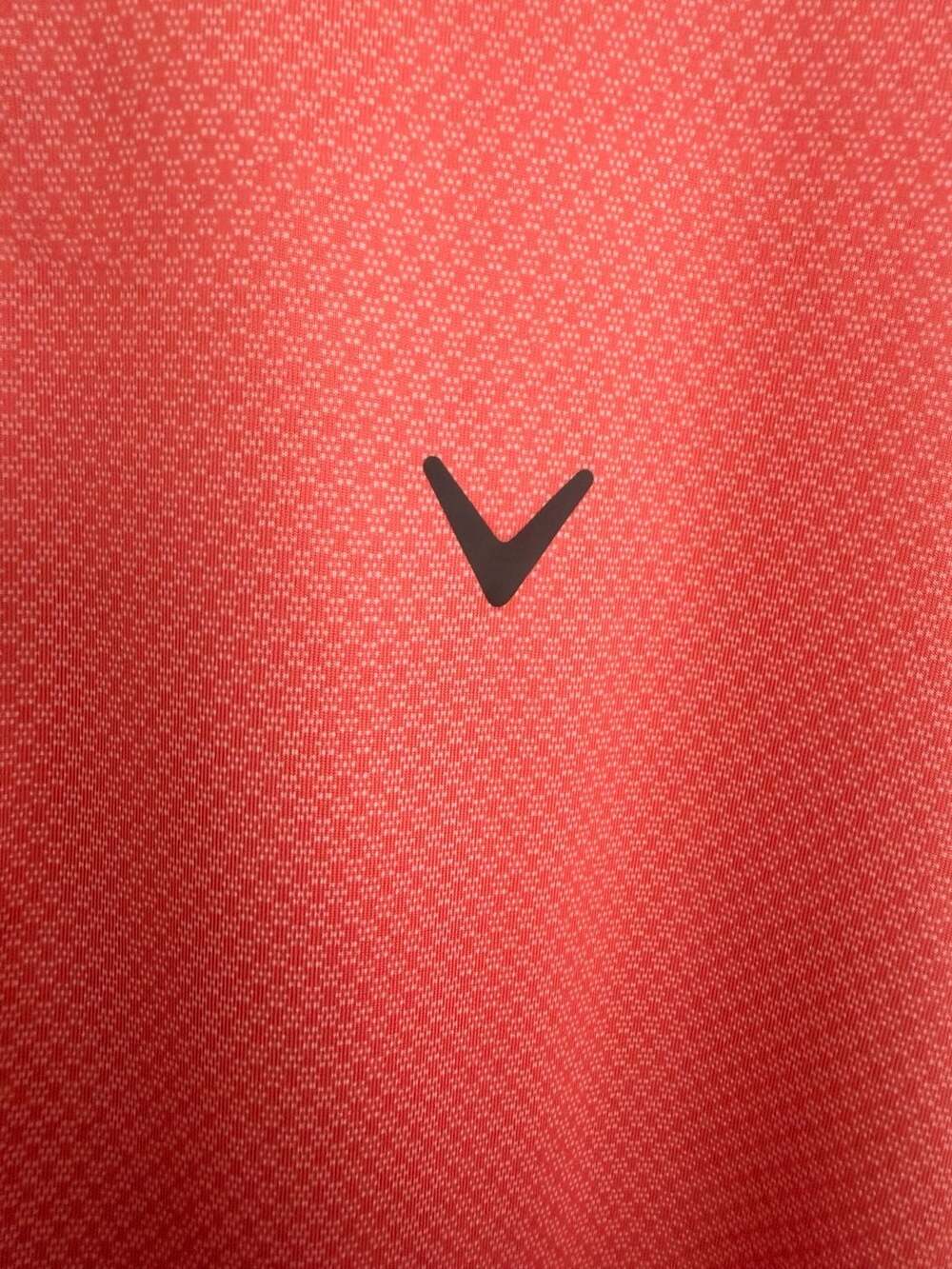 Callaway Men's Pro Spin Jacquard Short Sleeve Golf Polo Shirt - Coral View 3